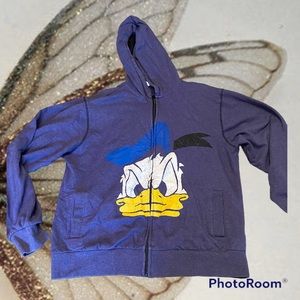 Donald duck zip up sweatshirt
